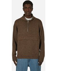 Kapital - 5G Shetland Wool Half Zip Anorak Moca - Lyst