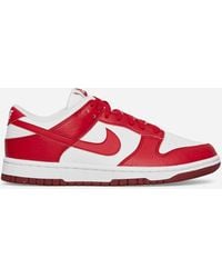 Nike - Wmns Dunk Low Next Nature Sneakers White / Gym Red - Lyst
