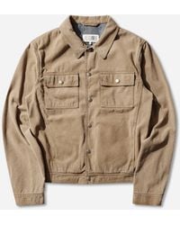 MM6 by Maison Margiela - Men S Denim Trucker Jacket Sand - Lyst