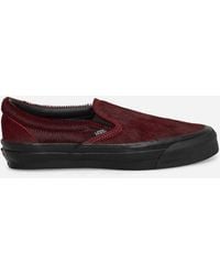 Vans - Classic Slip-on 98 Lx Pony Hair Sneakers Burgundy - Lyst