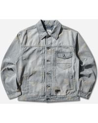 Evisu - Men S All-over Seagull Jacquard Denim Jacket Indigo - Lyst