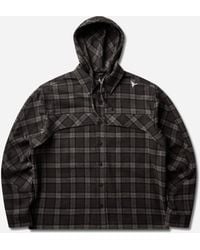 ROA - Logger Wool Check Long Sleeve Shirt Anthracite - Lyst