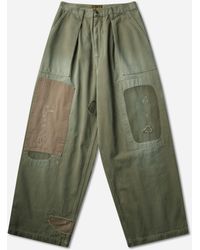 Kapital - Men S Herringbone Fatigue baggy Pants (rushfiled Remake) Khaki - Lyst