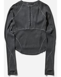 Hyein Seo - S Half-Zip Raglan Top Charcoal - Lyst