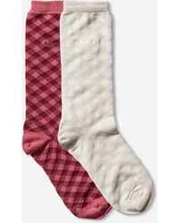 adidas - Wales Bonner Check Socks Craft / Bliss - Lyst