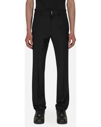Givenchy - Zip Details Wool Trousers Black - Lyst