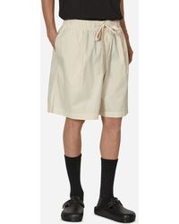 Tekla - Birkenstock Stripes Shorts Wheat - Lyst