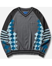 Asics - Novalis Laricoid Knit Jumper Anchor / Sky - Lyst