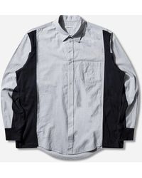 Undercover - S Paneled Cotton Shirt Stripe - Lyst