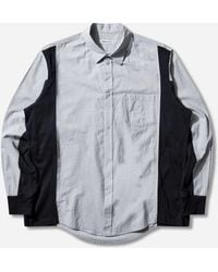 Undercover - S Paneled Cotton Shirt Stripe - Lyst