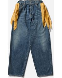Undercover - Women S Fringed Denim Pants Light Indigo - Lyst