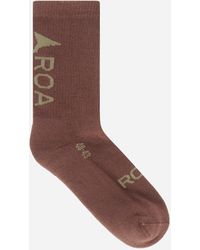 Roa - Logo Socks Brown - Lyst