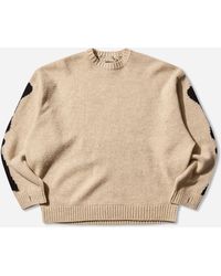Kapital - Men S 5g Wool Bone Crewneck Sweater Ecru - Lyst