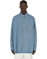 Hed Mayner Oversized Denim Shirt - Blue
