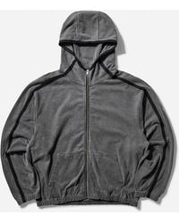 Cav Empt - Overdye Taped Light Zip Hoodie Charcoal - Lyst