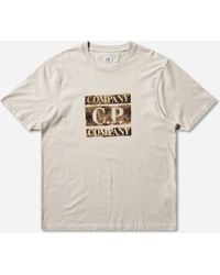 C.P. Company - Men S 30/1 Jersey Graphic T-shirt Frozen Dew - Lyst