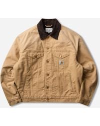 Carhartt - Og Trucker Jacket Dusty H Tobacco (Stone Canvas) - Lyst