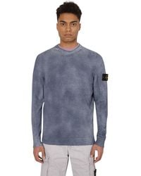 stone island hand sprayed cotton crew knit