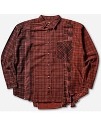Needles - Men S 7 Cuts Flannel Shirt Over Dye - Lyst