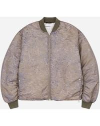Oamc Peacemaker - S Minimal Bomber Jacket Bark - Lyst
