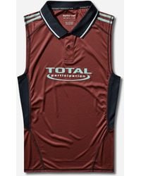 Martine Rose - Shrunken Stretch Football Vest Burgundy - Lyst