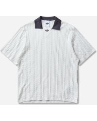 adidas - Cable Knit Football Jersey Cloud - Lyst