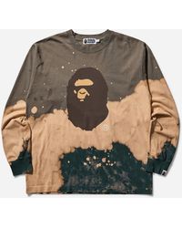 A Bathing Ape - Men S Tie Dye Ape Head Longsleeve T-shirt - Lyst