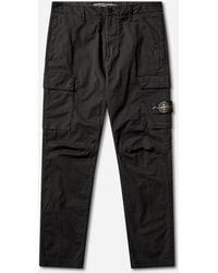 Stone Island - Men S Stretch Organic Cotton Twill Cargo Pants - Lyst