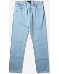 Stone Island - Men S Indigo Denim-rinsed Regular Jeans Light Wash - Lyst