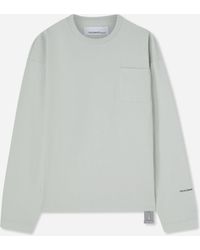 Oamc Peacemaker - Men S Leaf Loose Fit Longsleeve T-shirt Ice Flow - Lyst