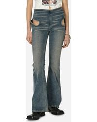 MARRKNULL - Washed Cutout Jeans - Lyst