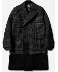 Junya Watanabe - Men S Filson Check Quilted Coat Navy / Grey / Black - Lyst