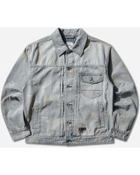 Evisu - Men S All-over Seagull Jacquard Denim Jacket Indigo - Lyst