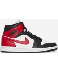 Nike - Wmns Air Jordan 1 Mid Sneakers Sail / Gym Red Sneakers - Lyst
