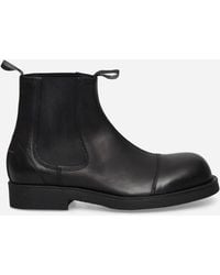 MM6 by Maison Margiela - Leather Biker Chelsea Boots - Lyst
