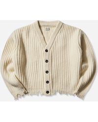 Guess - Women S Frayed Cardigan Warm Milk - Lyst
