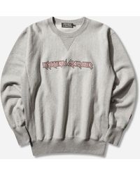 Hysteric Glamour - Men S Maiden Logo Embroidered Sweatshirt Grey - Lyst