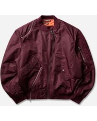 OTTOLINGER - S Forever Zip Bomber Jacket Burgundy - Lyst