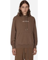Nike - Wordmark Fleece Hooded Sweatshirt Brown - Lyst