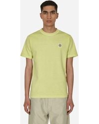 Stone Island - 'fissato' Treatment Logo T-shirt - Lyst