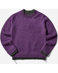 Sacai - Men S Wool Knit Pullover - Lyst