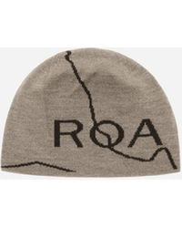 Roa - Logo Beanie Taupe - Lyst