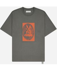 Oamc Peacemaker - Men S Dynamo Print Loose Fit T-shirt Gray - Lyst