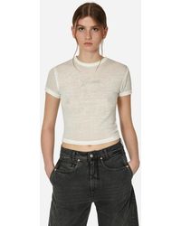 Guess USA - Classic Logo Baby Tee Alabaster - Lyst