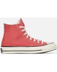 Converse - Chuck 70 Hi Vintage Canvas Sneakers Red - Lyst