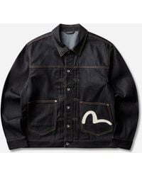 Evisu - S Seagull Print Denim Jacket Raw - Lyst