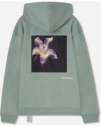 Oamc Peacemaker - Men S Flower Loose Fit Hoodie Sage - Lyst