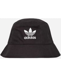adidas - Trefoil Bucket Hat Black - Lyst