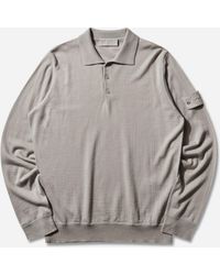 Stone Island - S Ghost Light Pure Rws Wool Polo Sweater Dust - Lyst