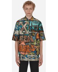 Off-White c/o Virgil Abloh - Graffiti-Inspired Short Sleeve Neen Allover Shirt - Lyst